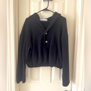 Free People Crop Beach hoodie